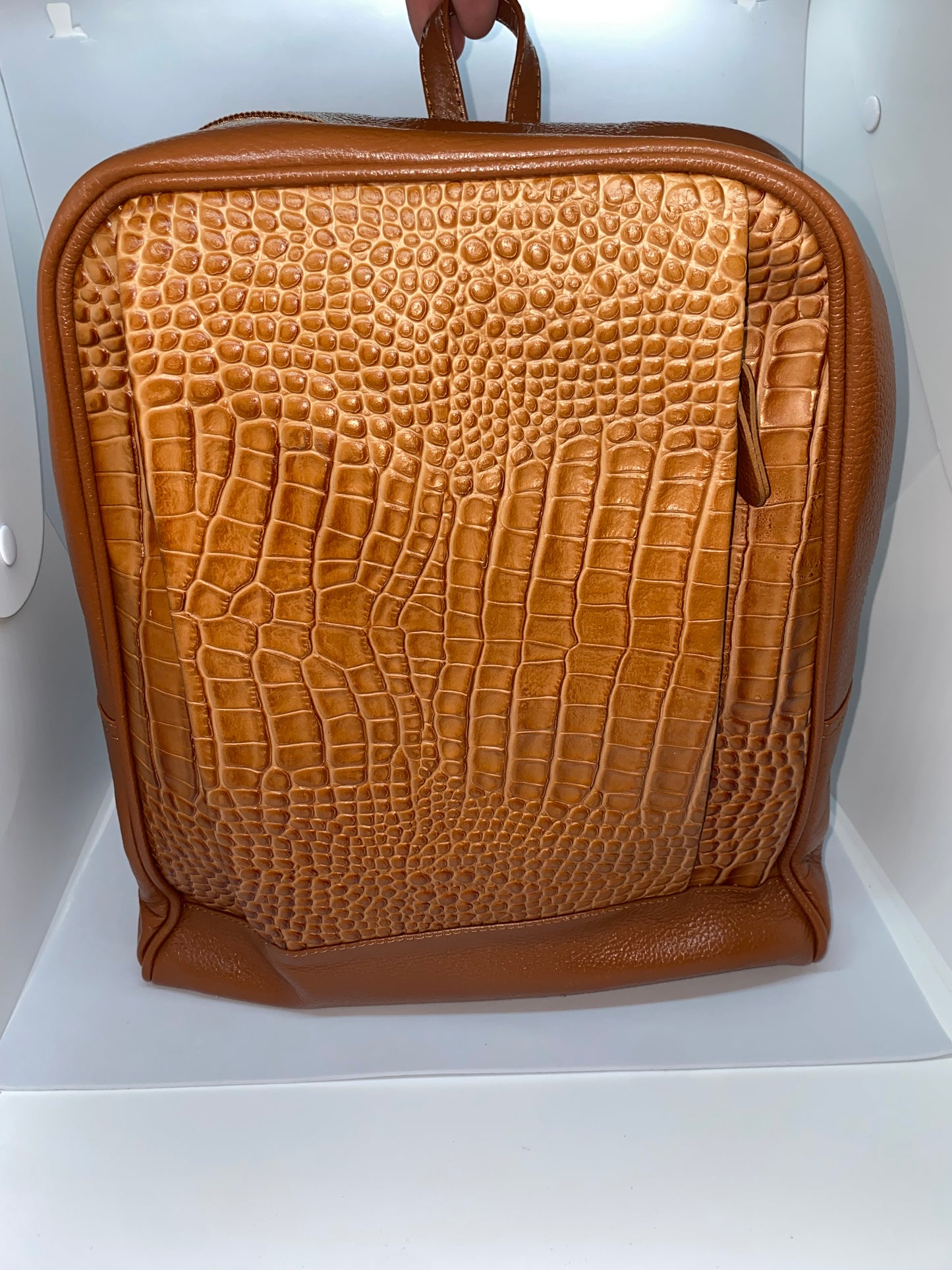 Mochila de cuero para dama M2-CIERRES